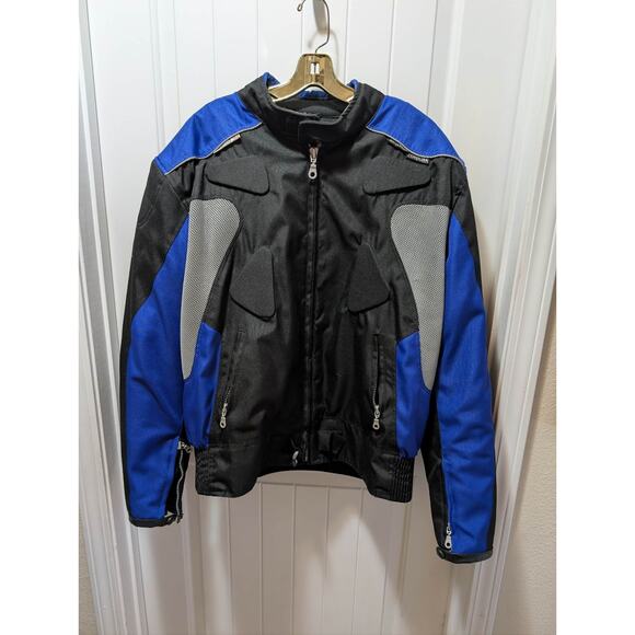 NEW! Men's Cordura CE approved Armor Waterproof Motorcycle Blue Jacket Size XL - Picture 1 of 10